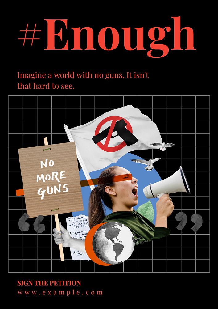 Enough   poster template