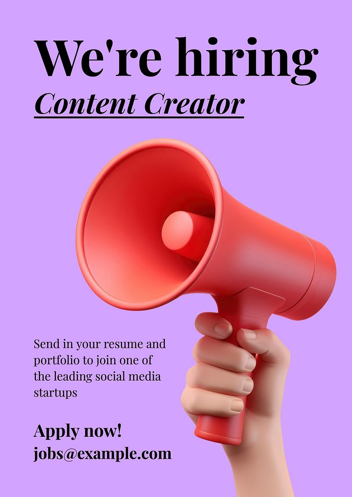 Content creator   poster template