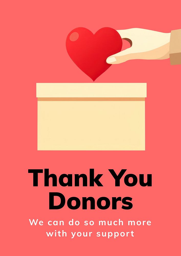 Thanks donors poster template
