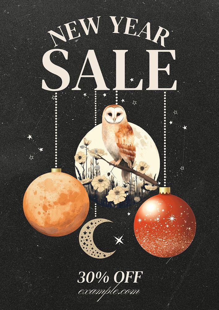 New year sale poster template