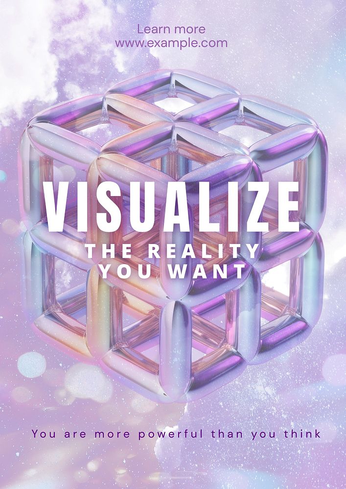 Visualize reality poster template