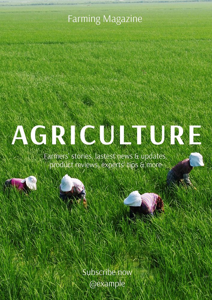 Agriculture & farming poster template