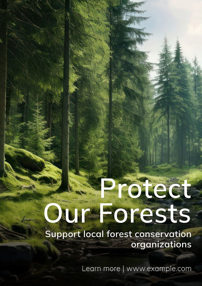Protect Our Forest   poster template