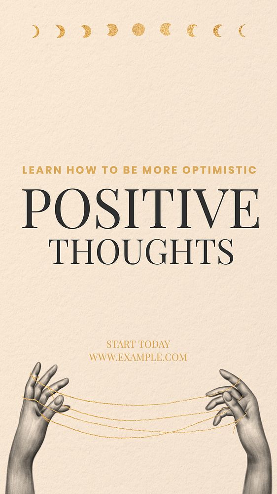 Positive thoughts Instagram story template