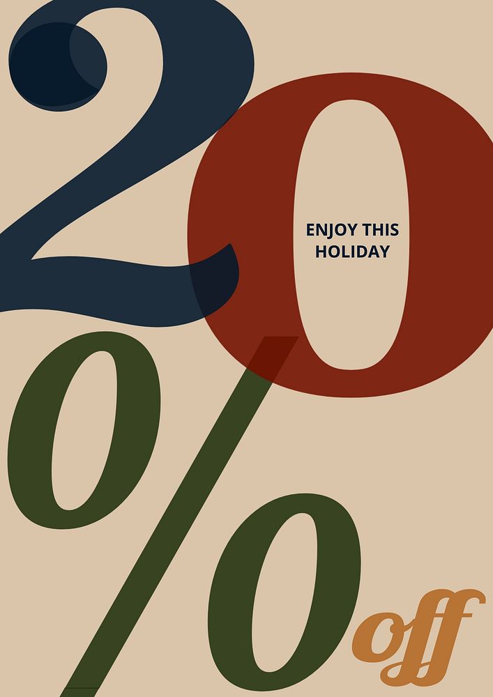 Holiday sale poster template