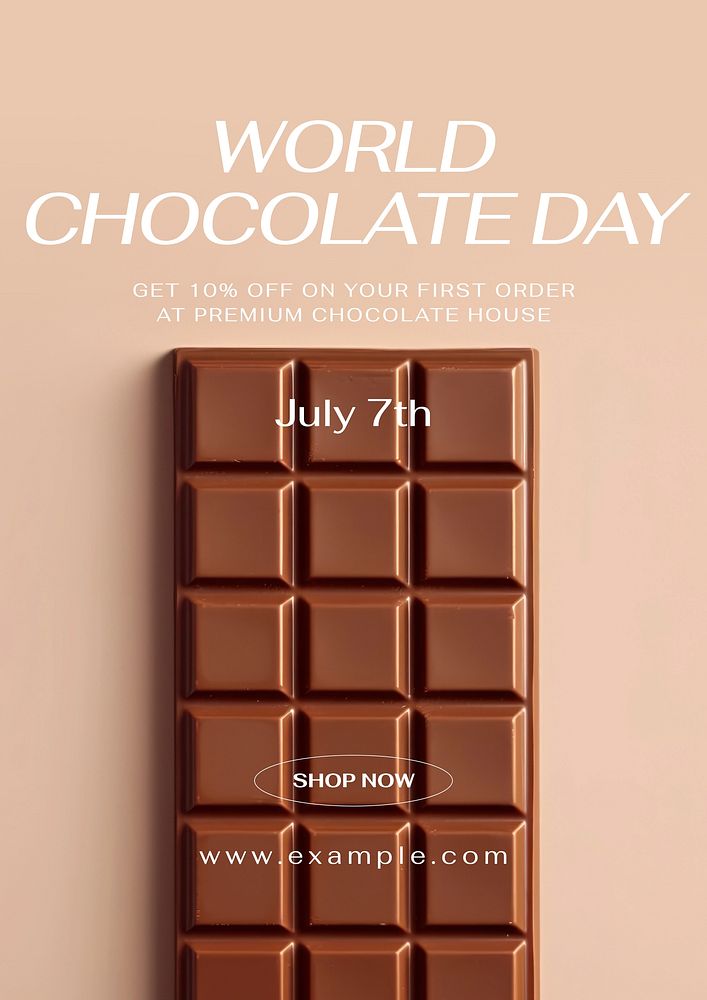 Chocolate day poster template