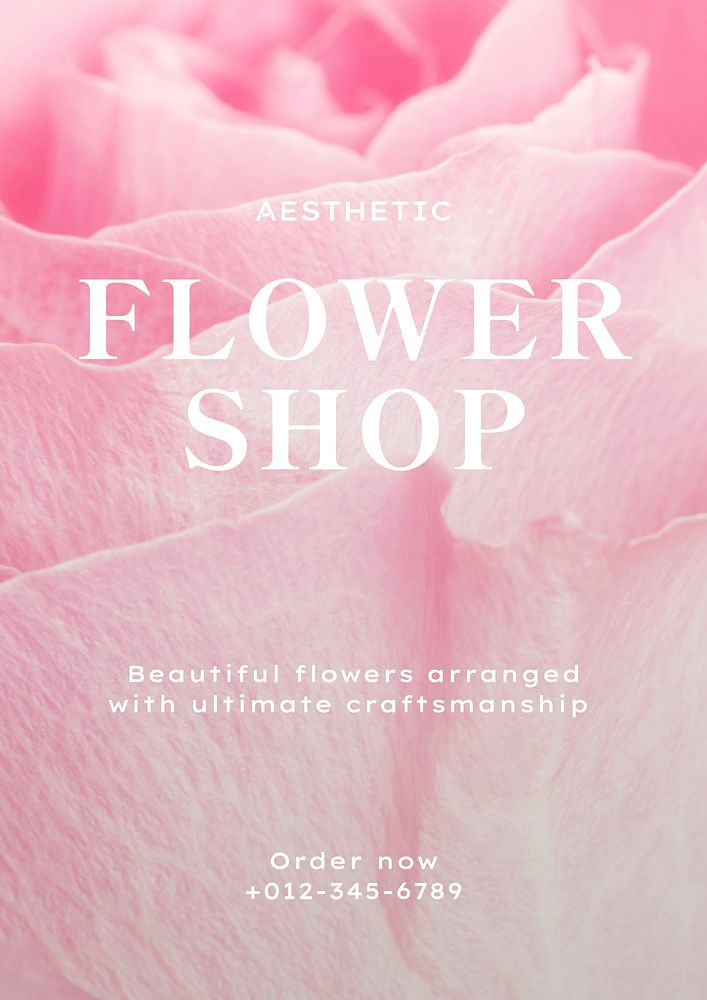 Flower shop poster template