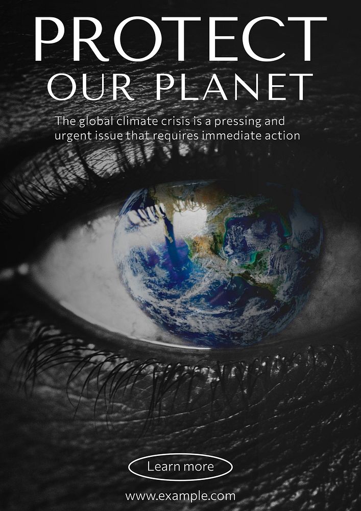 Protect our planet  poster template