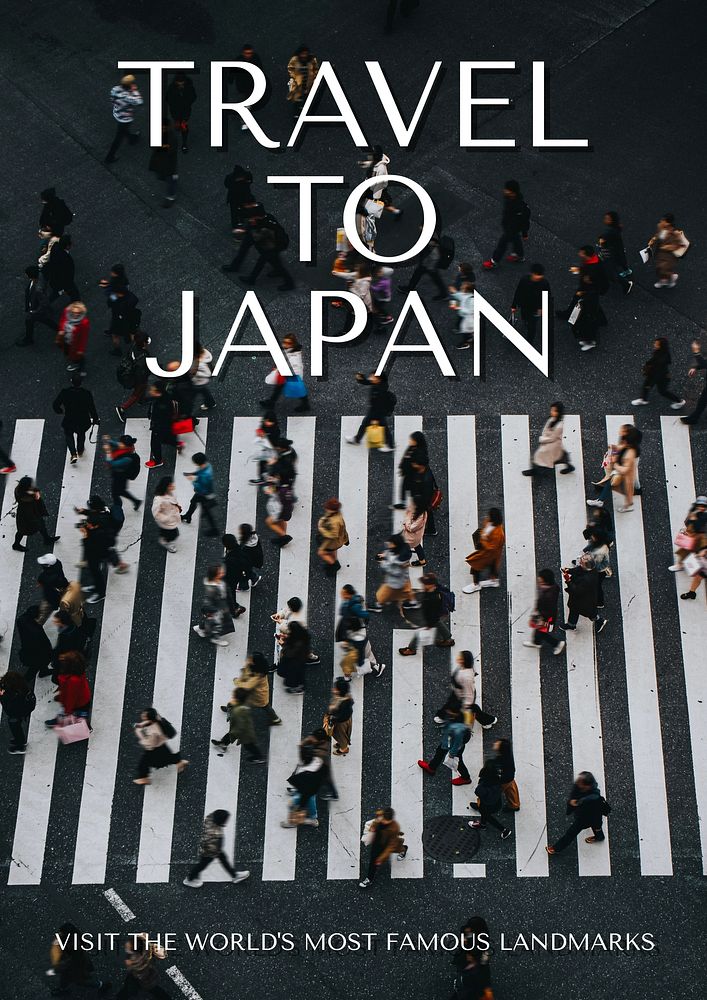 Travel to Japan poster template