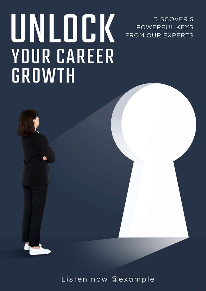 Career growth   poster template
