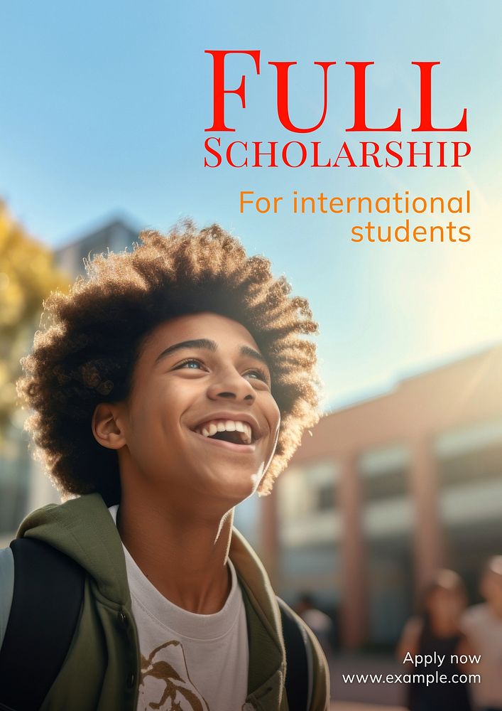 Full scholarship poster template