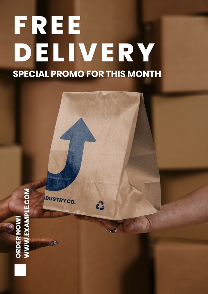 Free delivery    poster template