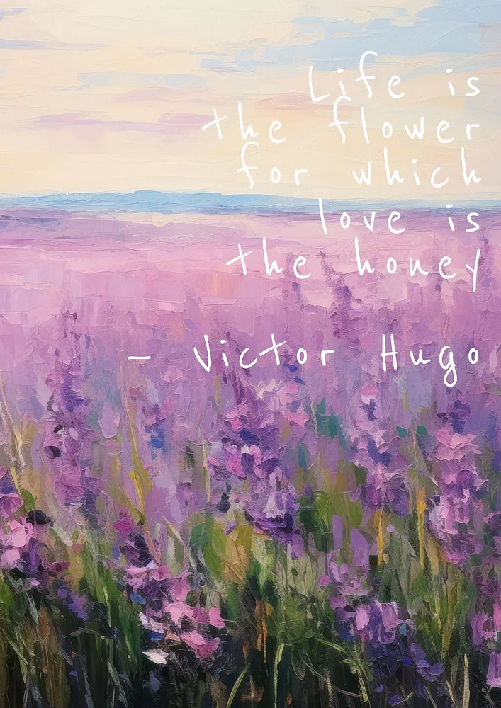 Victor Hugo quote poster template