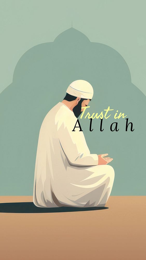 Trust in Allah Facebook story template