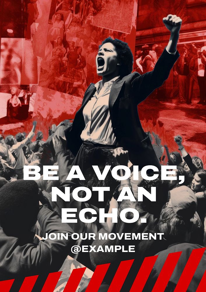 Be a voice not an echo poster template