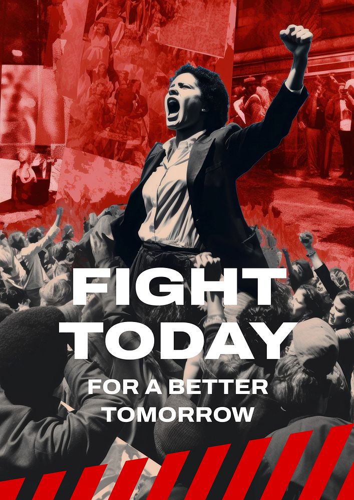 Fight today poster template