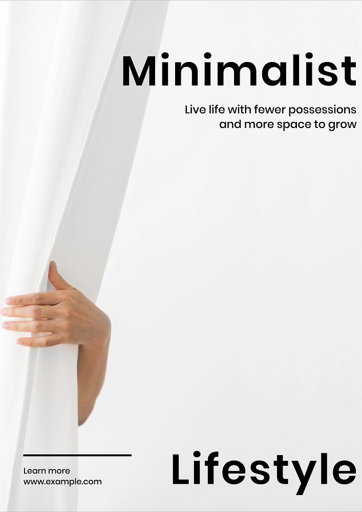 Minimalist lifestyle  poster template