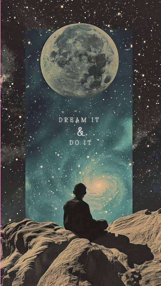 Dream & do quote  mobile phone wallpaper template