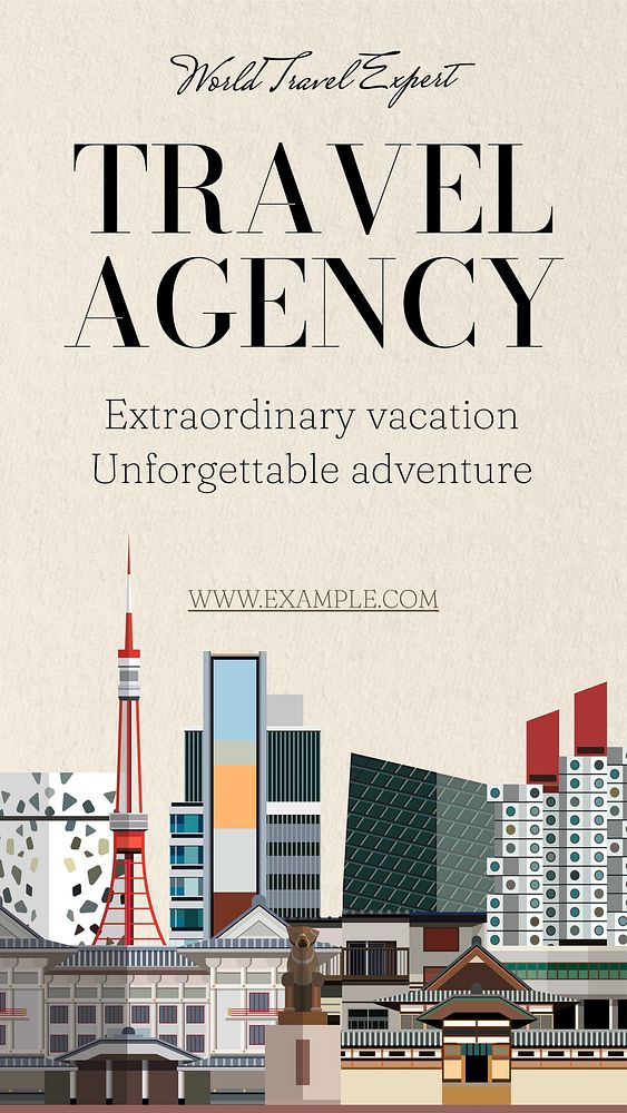 Travel agency Facebook story template