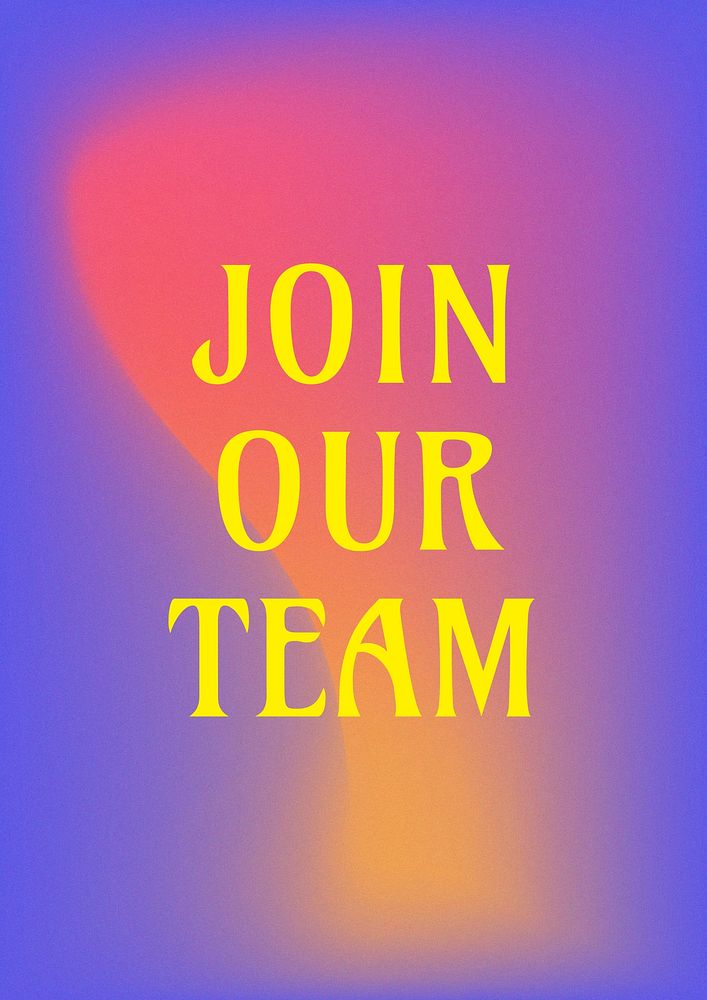 Join our team   poster template