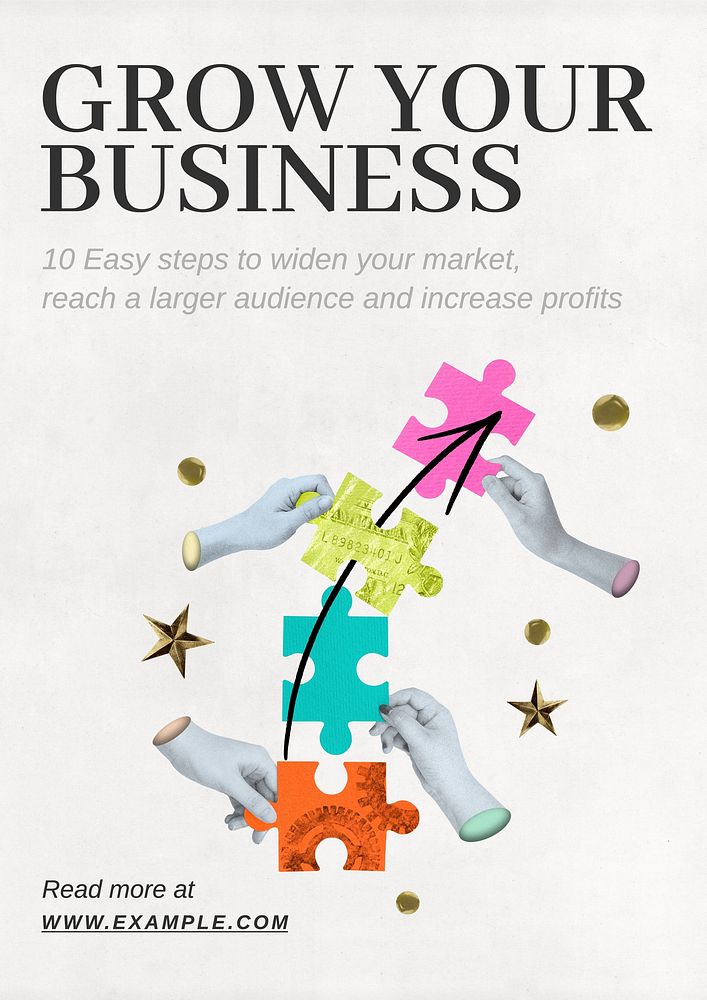 Grow your business poster template