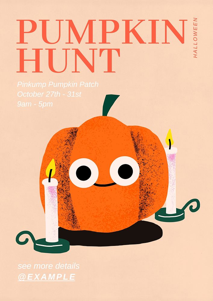 Pumpkin hunt   poster template