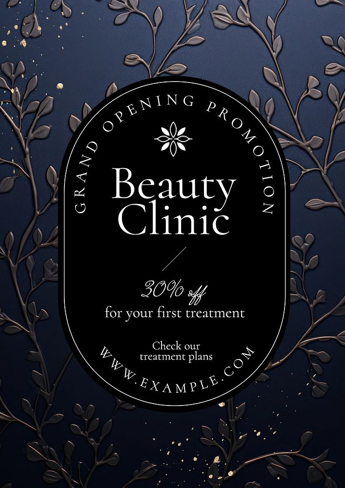 Beauty clinic poster template