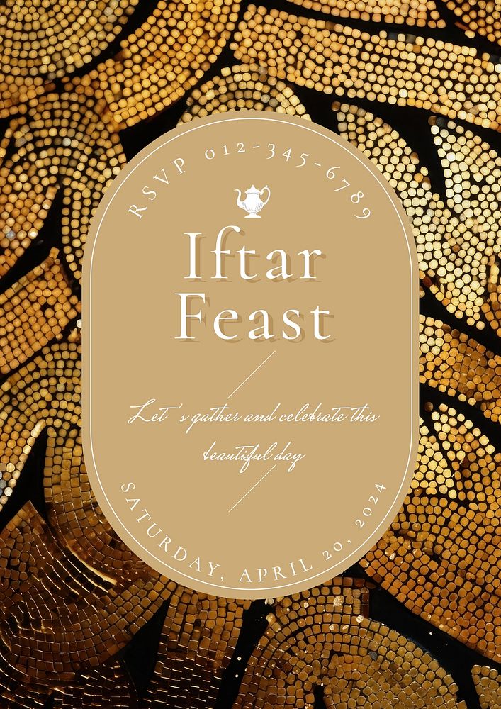 Iftar feast poster template