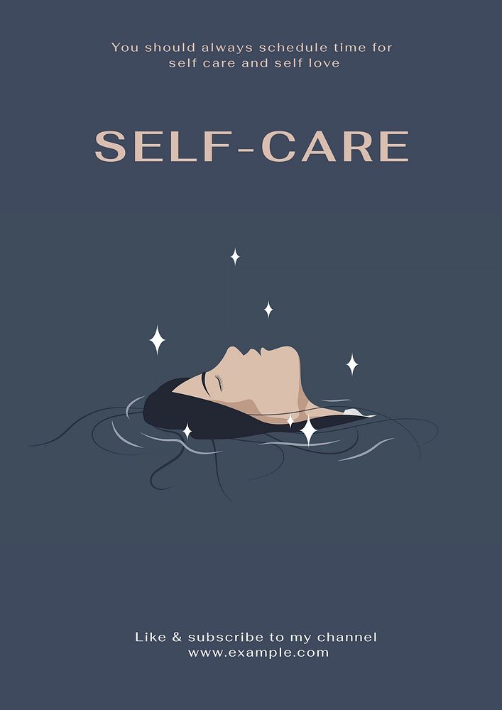 Self-care   poster template