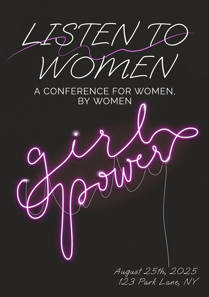 Women conference poster template
