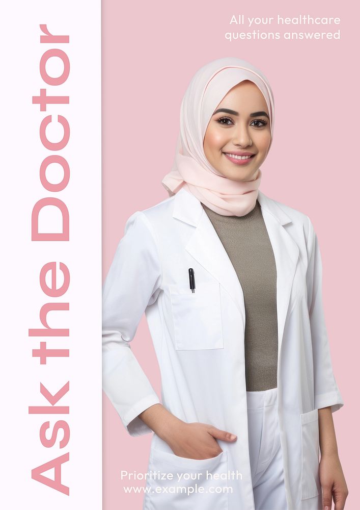 Ask the doctor poster template Premium Photo rawpixel