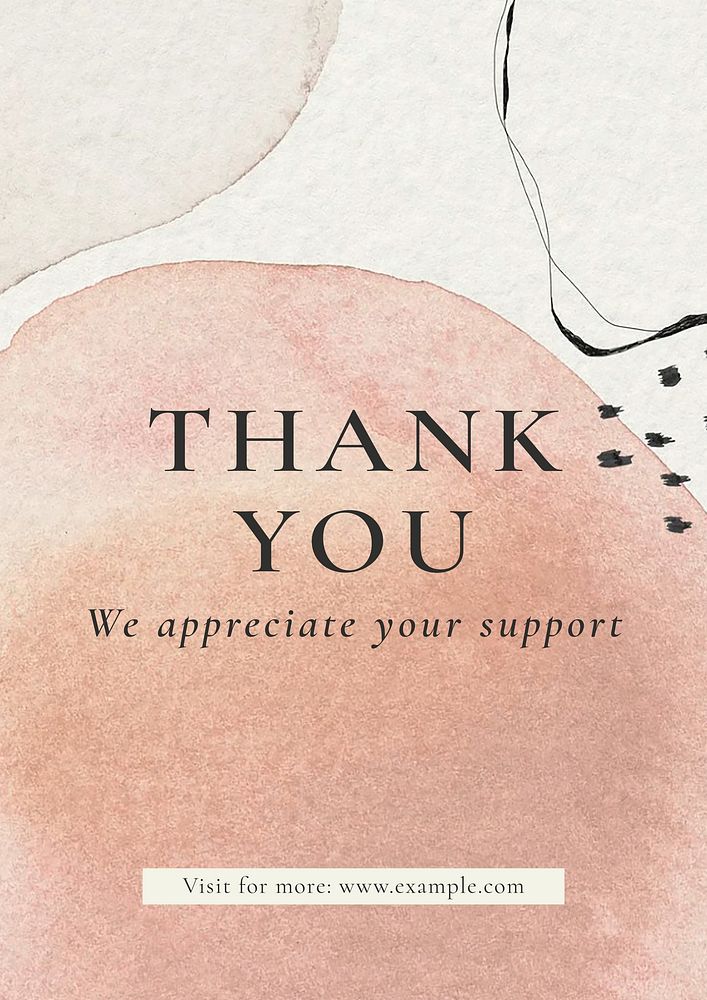 Thank you customer    poster template