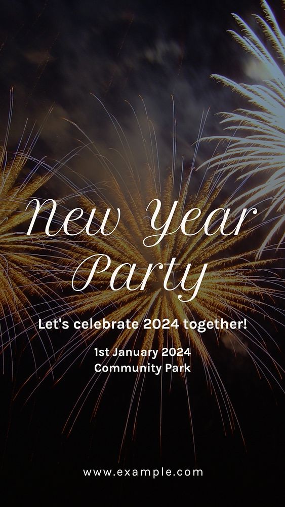 New year party  Instagram story template