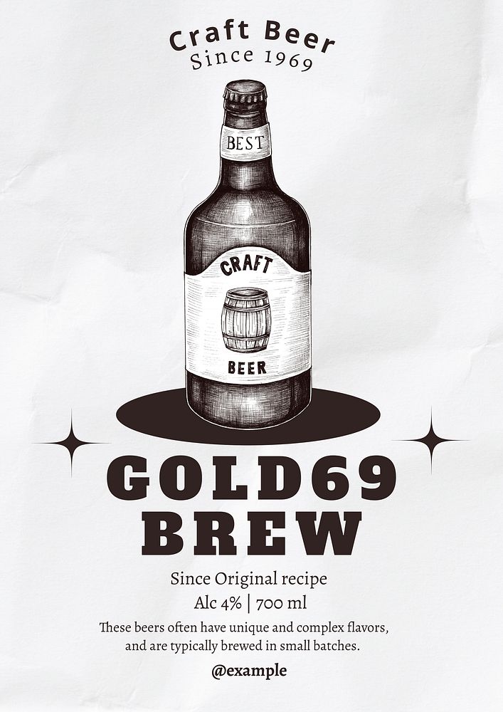 Craft beer poster template