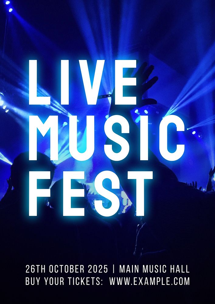 Live music festival  poster template