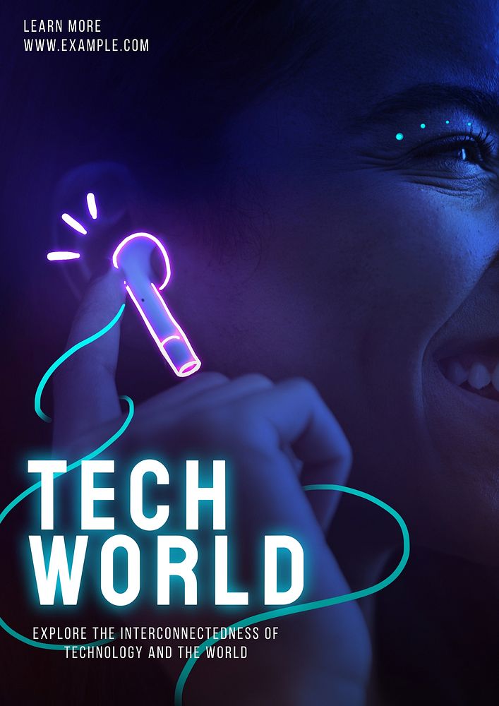 Tech world   poster template