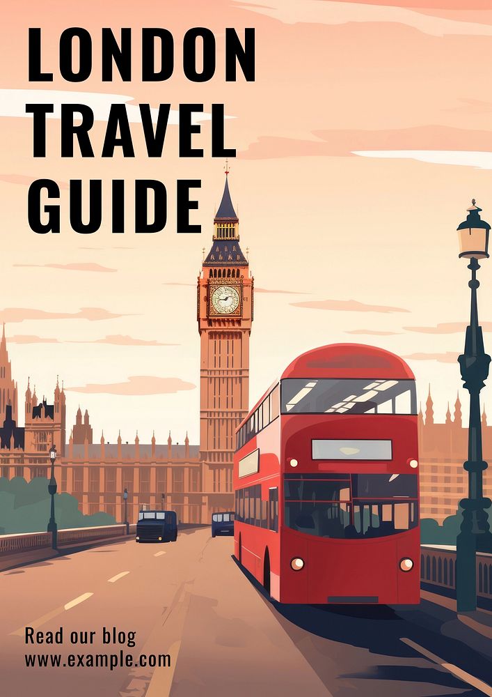 London travel guide   poster template