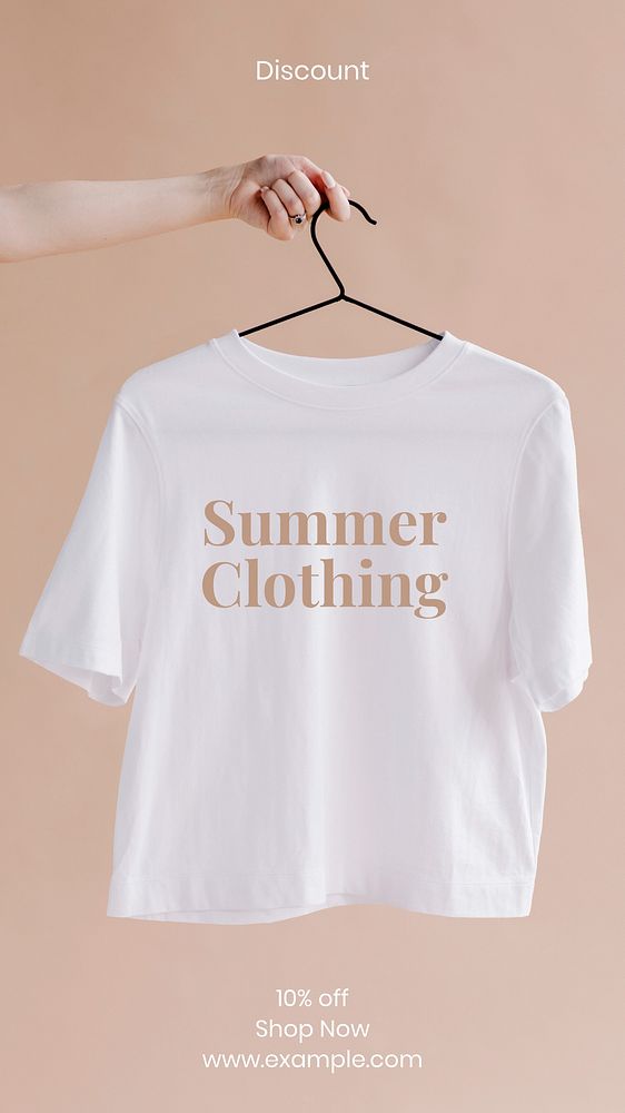Summer clothing discount    Instagram story temple
