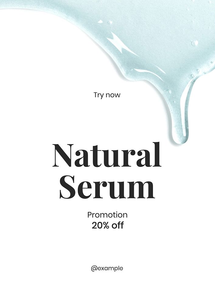 Dry skin poster template