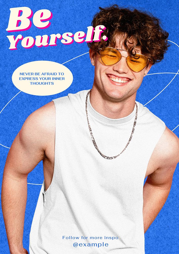 Be Yourself.  & design poster template