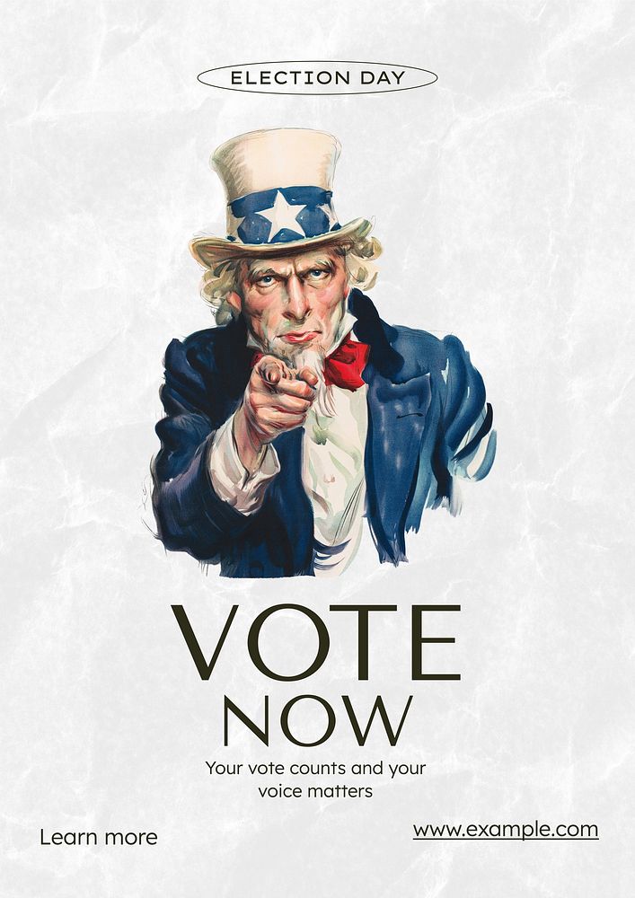 Vote now Instagram poster template, editable text and design