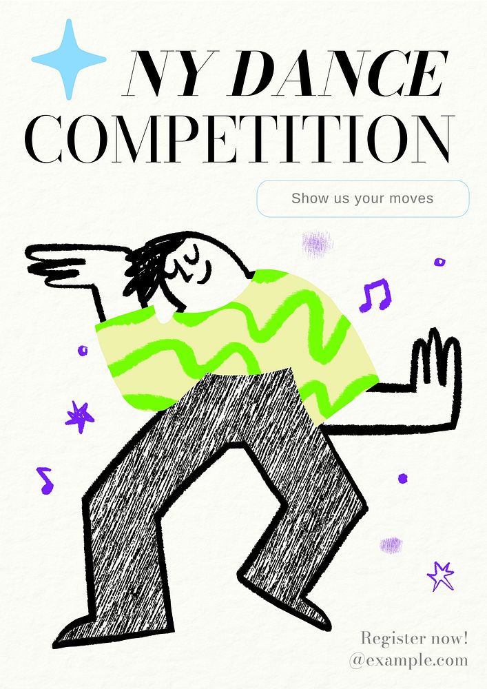 Dance competition   poster template
