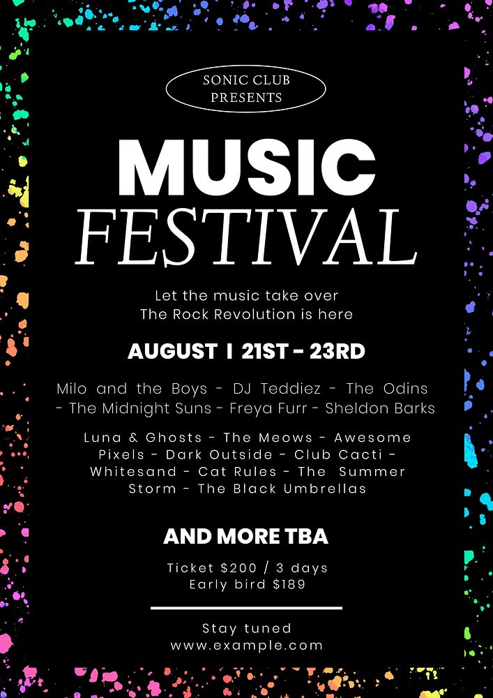 Music festival  poster template
