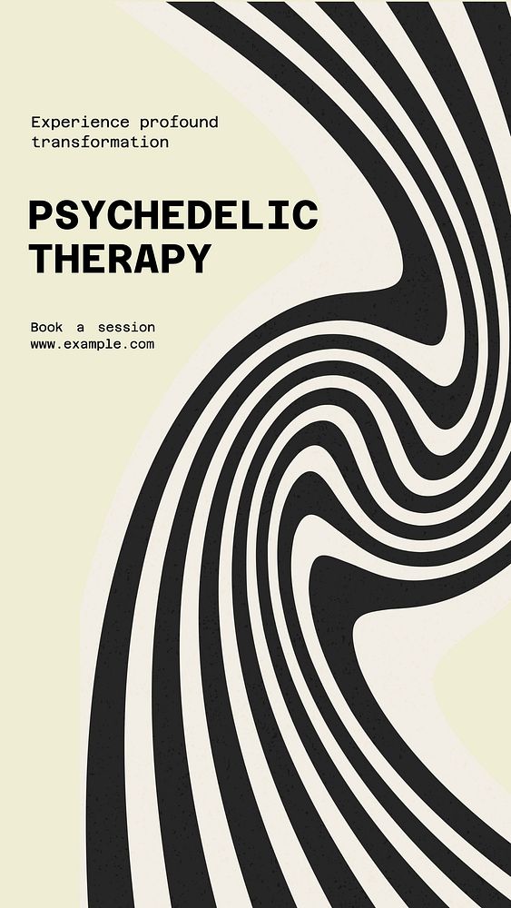 Psychedelic therapy Instagram story template