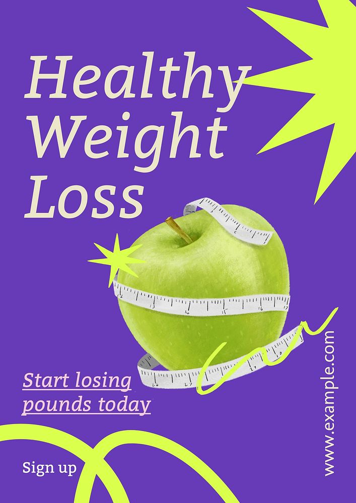 Weight loss poster template
