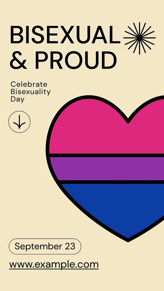 Bisexual and proud Facebook story template