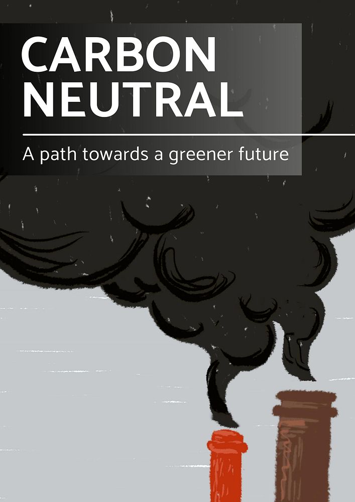 Carbon neutral  poster template