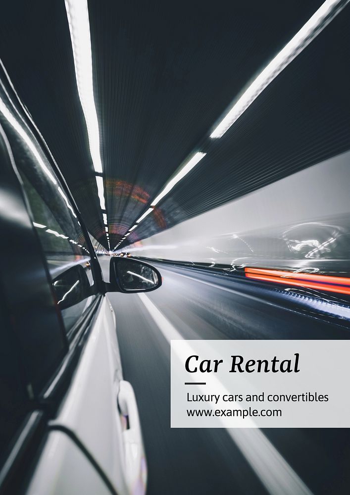 Car rental   poster template