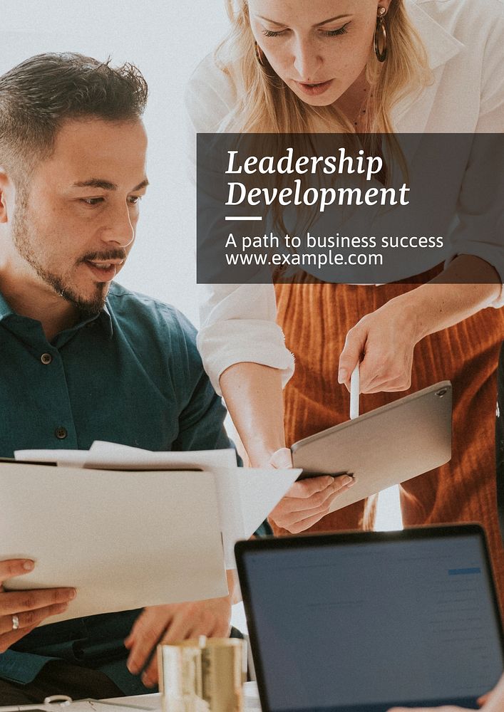 Leadership development   poster template