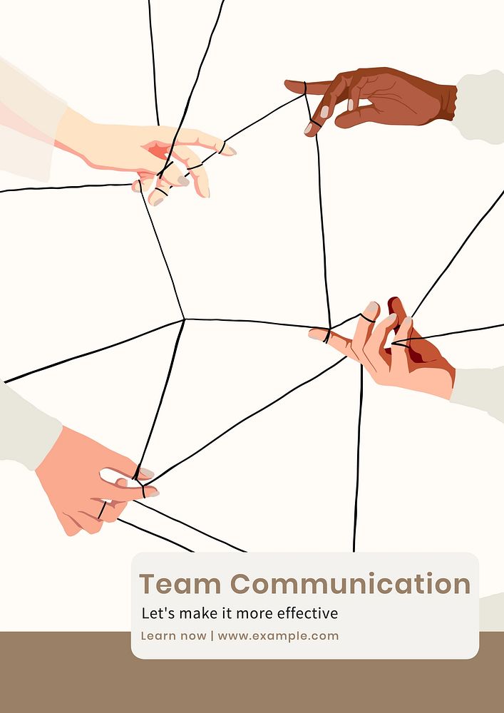 Team communication poster template